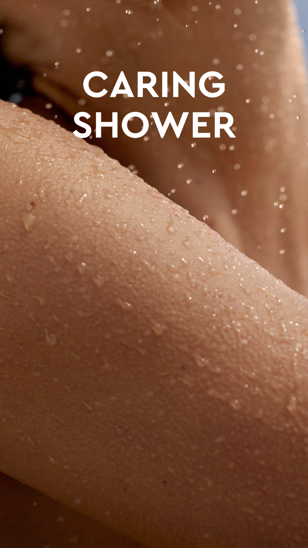 Zoom in van huid met waterdruppel